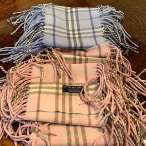 2 Burberry 100% cashmere happy scarves